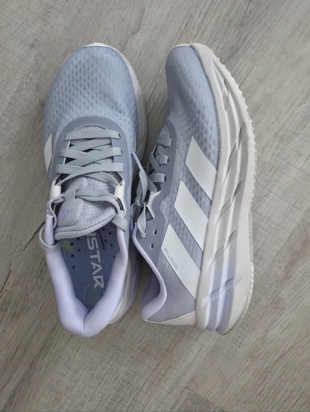 Adidas Light Blue and Purple Women’s Running Shoes